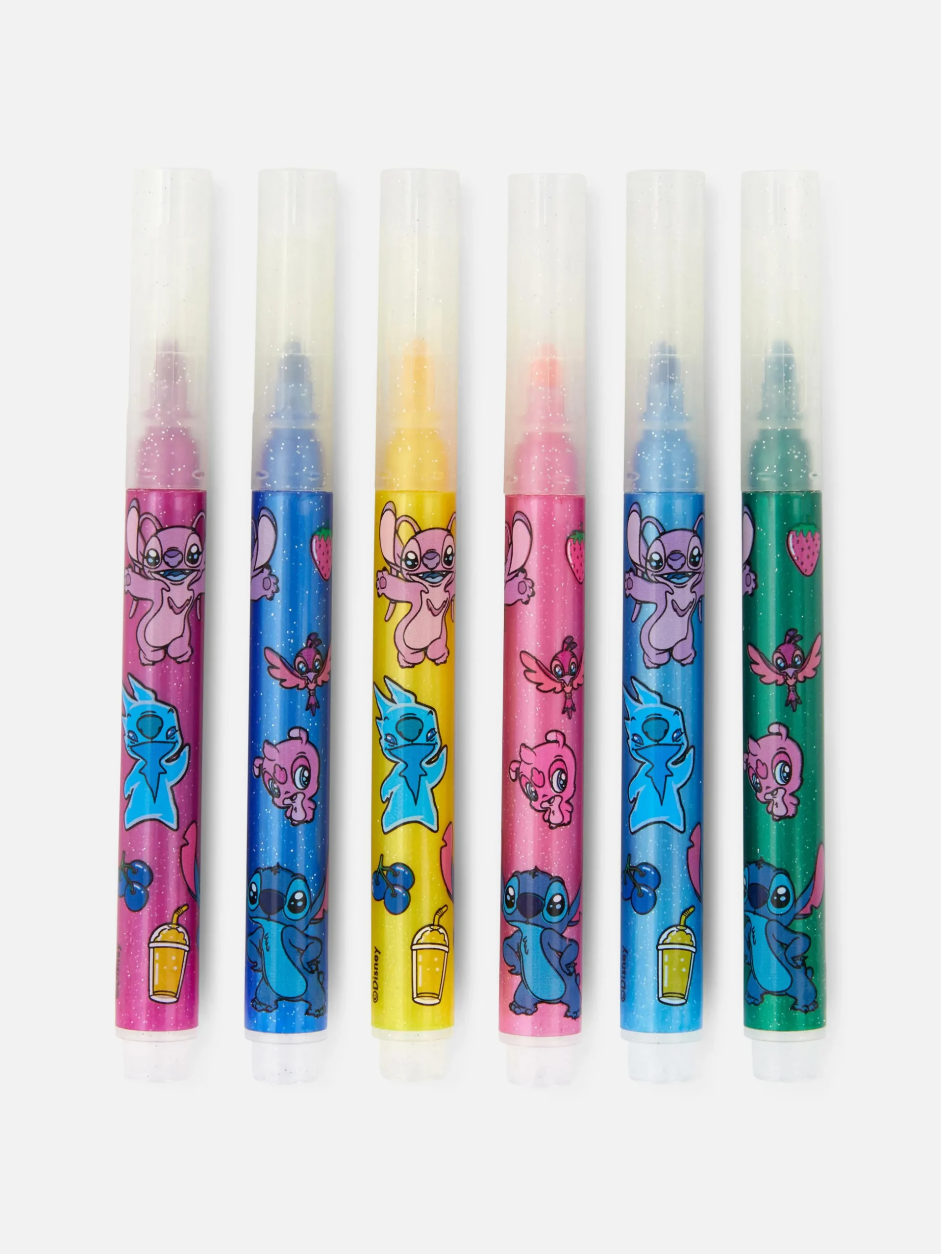 Lot De 6 Marqueurs à Paillettes Disney Lilo & Stitch