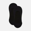 Lot De 2 Paires De Chaussettes Invisibles Côtelées En Microfibre