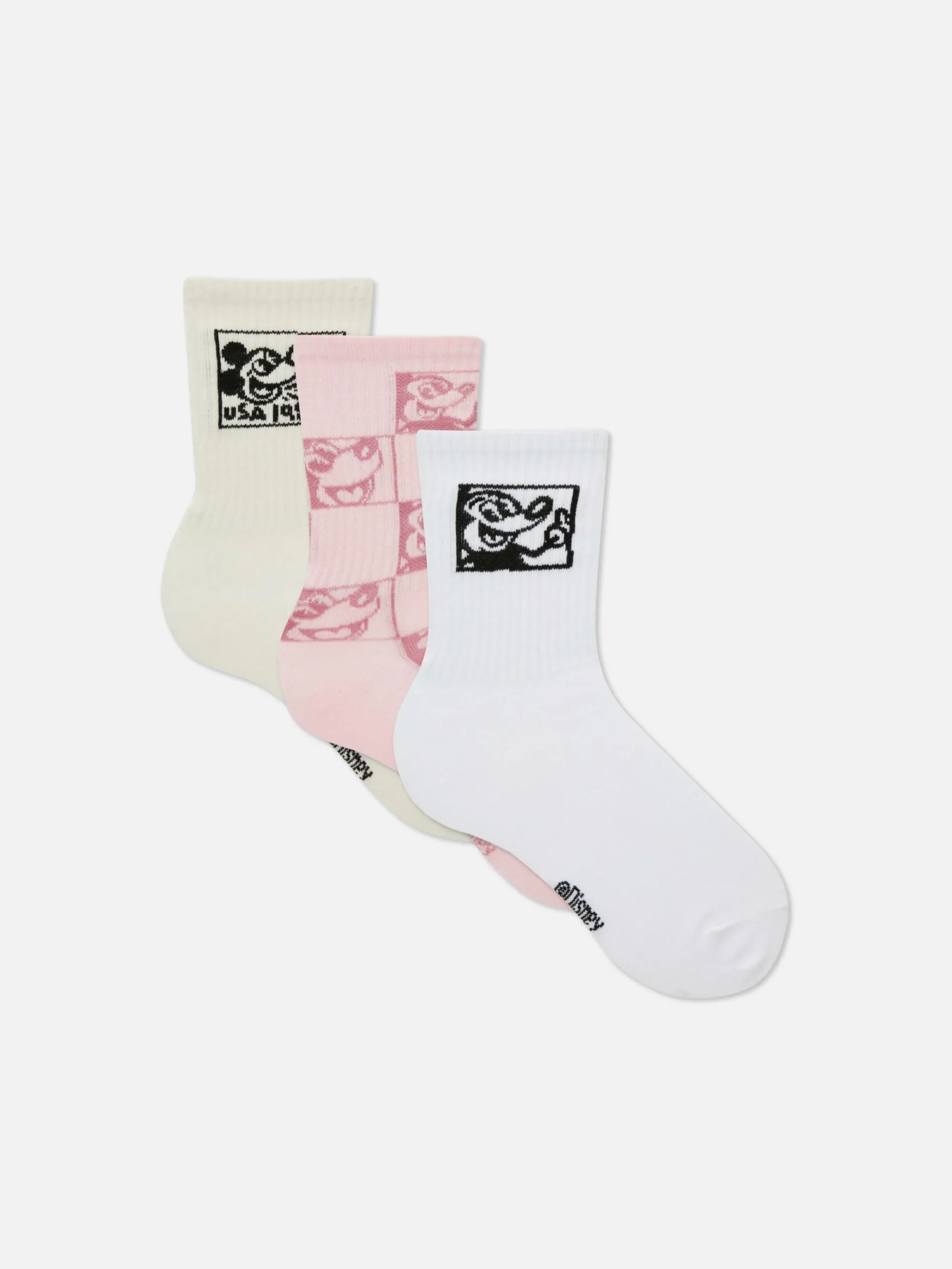 Lot De 3 Paires De Chaussettes Disney Mickey Mouse X Keith Haring