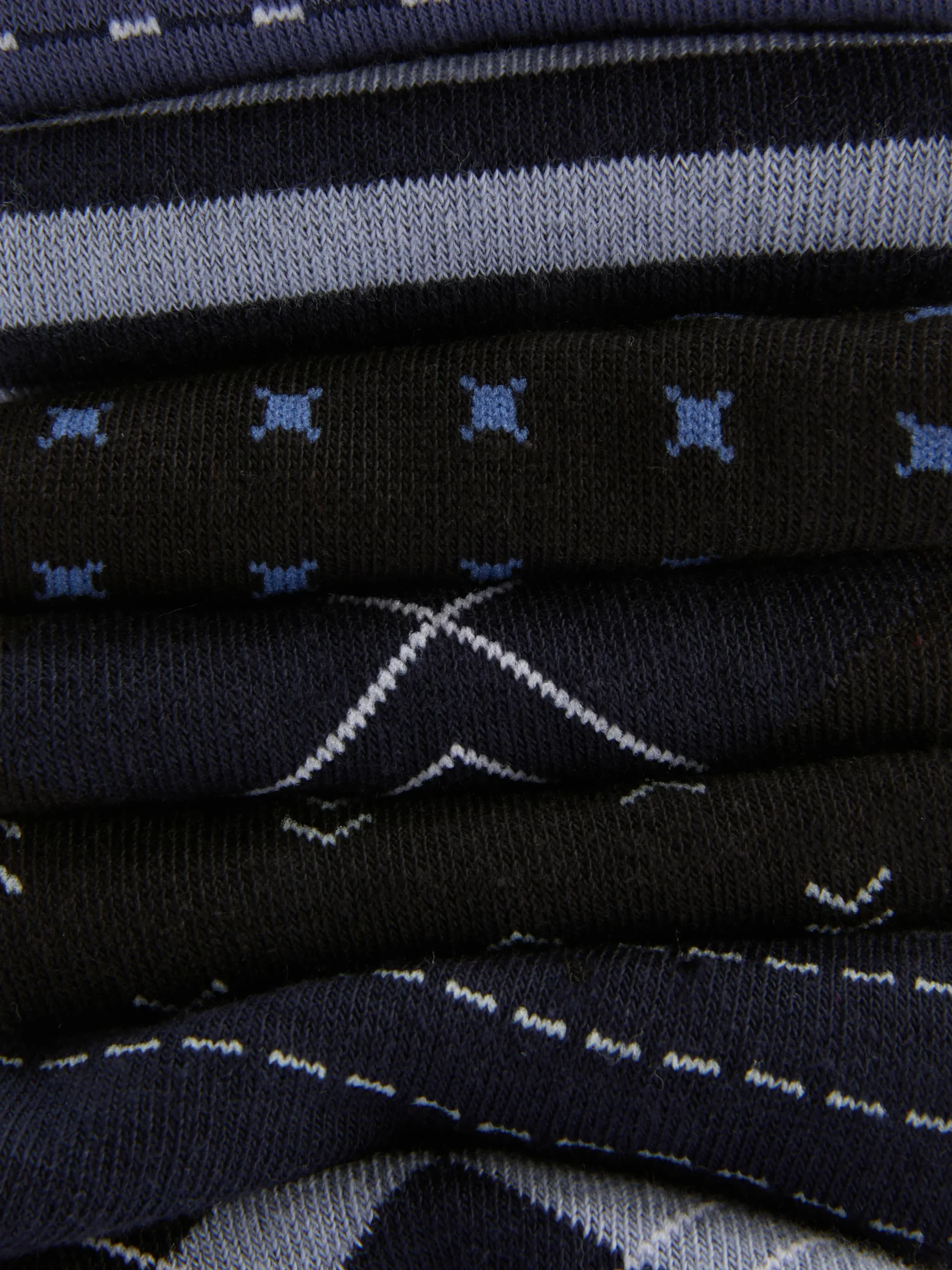 Lot De 7 Paires De Chaussettes à Motifs Variés