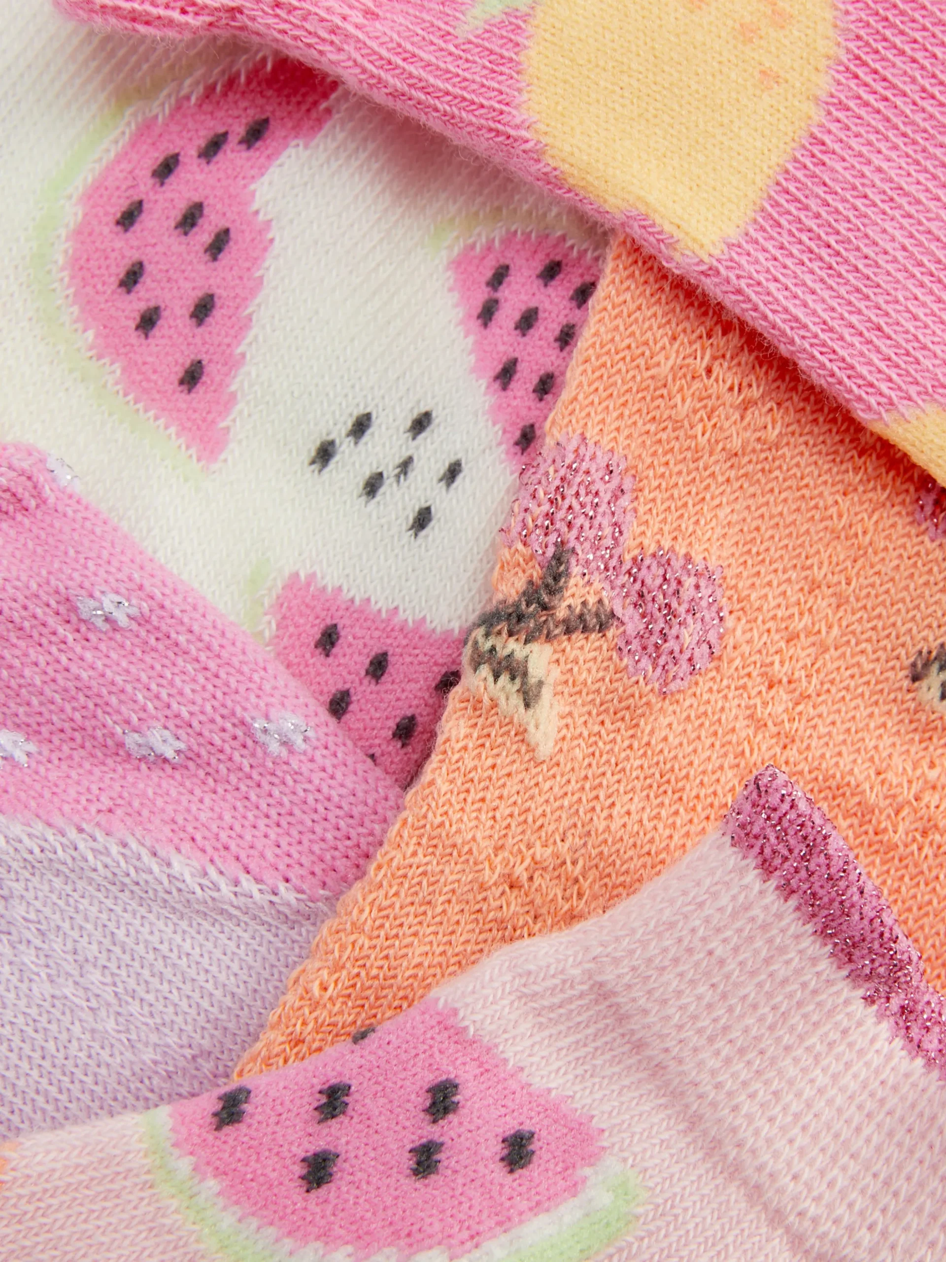 Lot De 5 Paires De Chaussettes Pour Baskets à Motifs Fruits