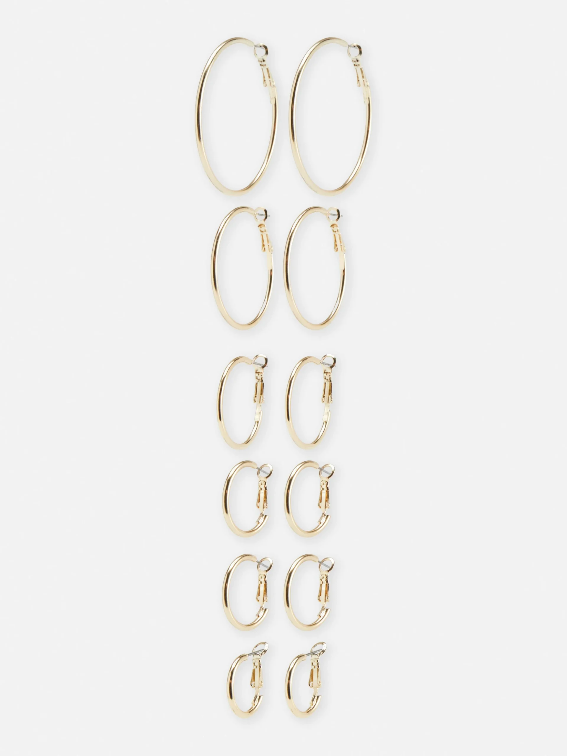 Lot De 6 Paires De Créoles De Tailles Variées