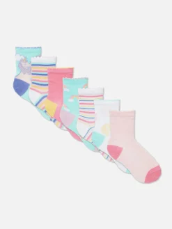 Lot De 7 Paires De Socquettes à Motif Licorne