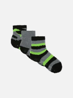 Lot De 3 Paires De Socquettes Camouflage à Rayures