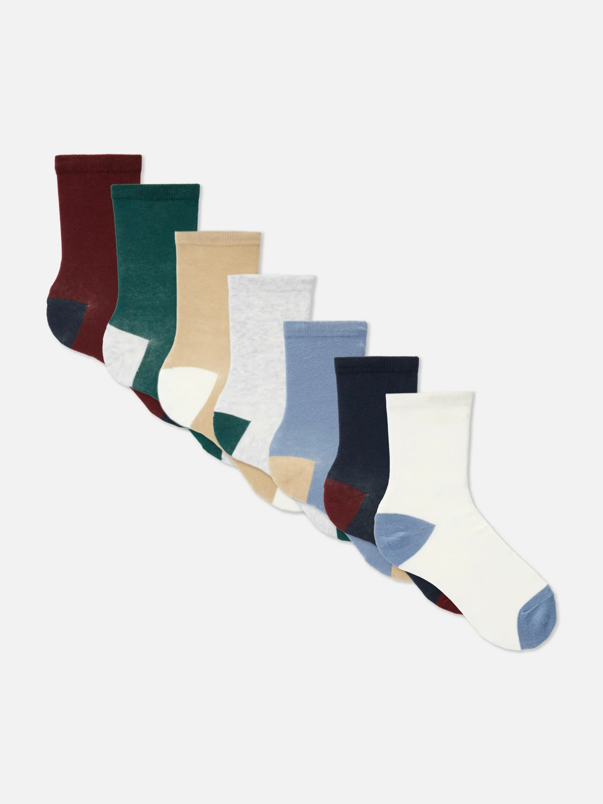 Lot De 7 Paires De Socquettes Color Block