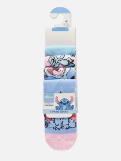 Lot De 4 Paires De Socquettes Disney Stitch