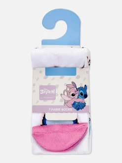 Lot De 7 Paires De Socquettes Disney Lilo & Stitch Angel
