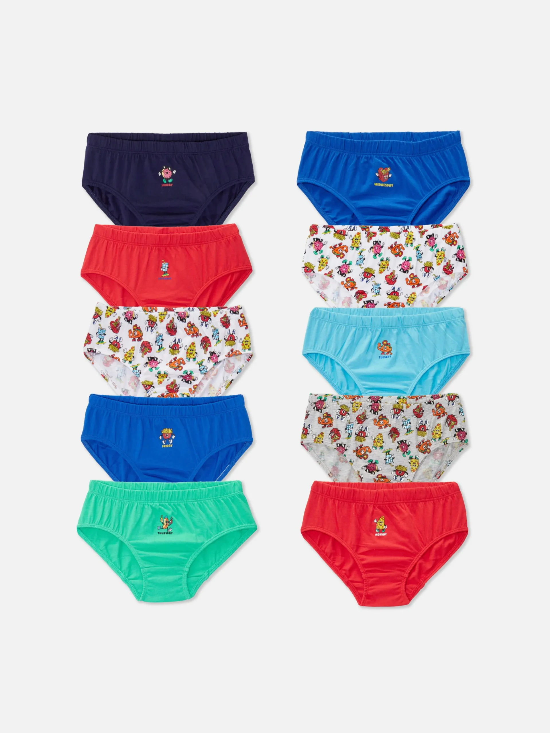 Lot De 10 Slips à Imprimé Nourriture