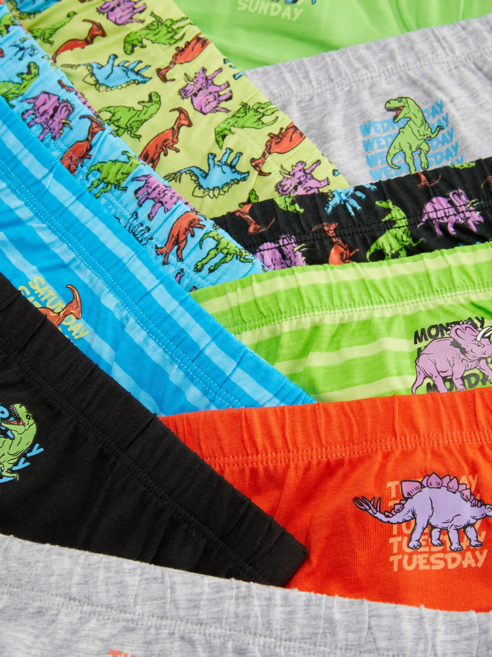 Lot De 10 Slips Jours De La Semaine à Motif Dinosaure