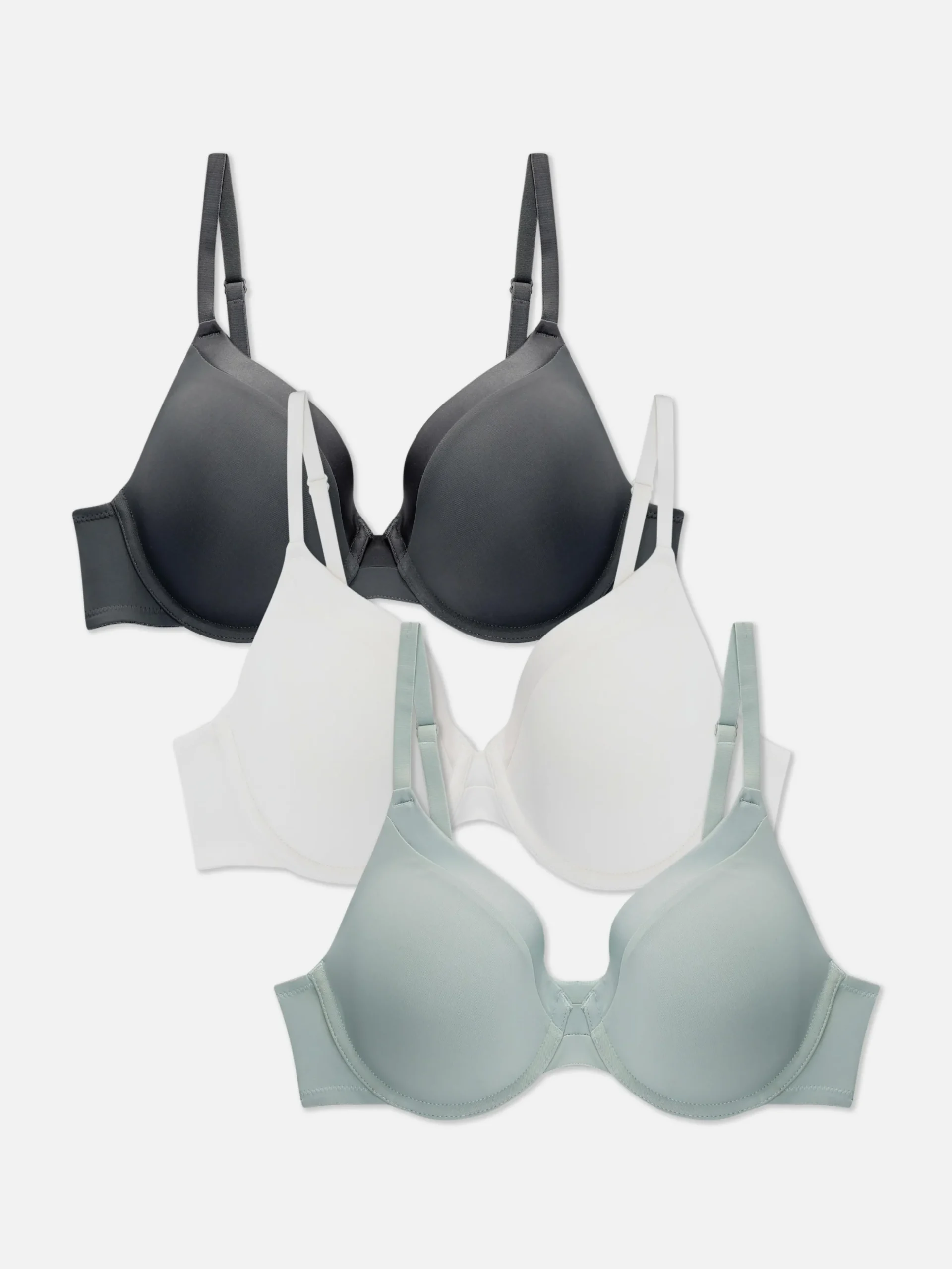 Lot De 3 Soutiens-gorge Moulés à Finitions En Satin