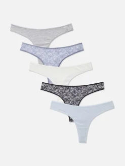 Lot De 5 Strings à Motifs Pour Tous Les Jours