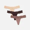 Lot De 3 Strings Bandeau En Dentelle