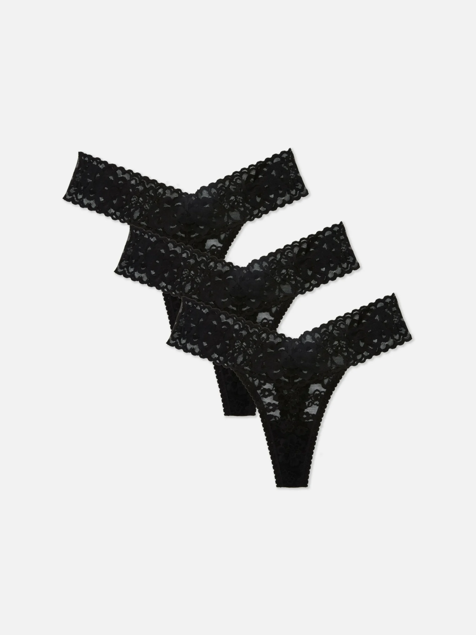 Lot De 3 Strings Bandeau En Dentelle Essential