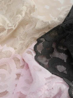 Lot De 3 Strings Bandeau En Dentelle Florale