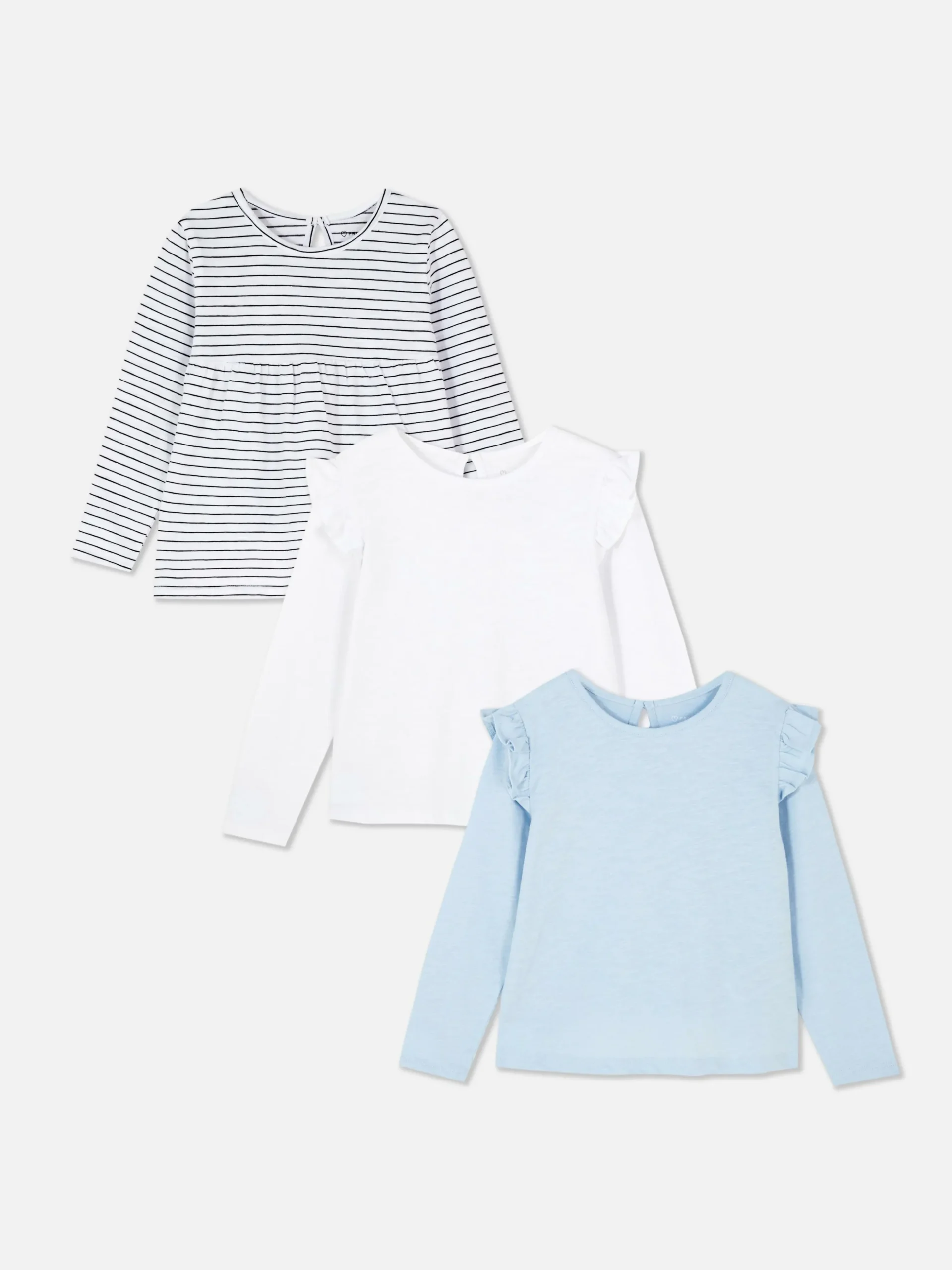 Lot De 3 T-shirts à Manches Longues