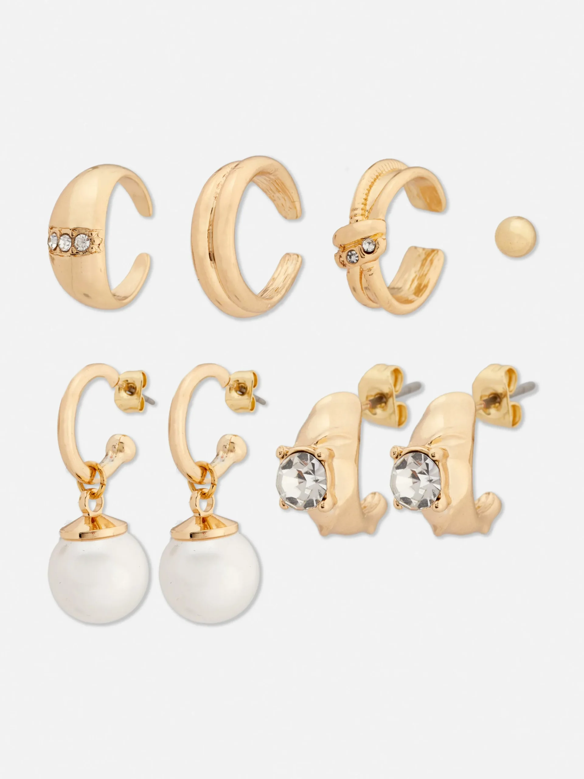 Lot De 6 clous Et Boucles D'oreilles à Clip En Strass