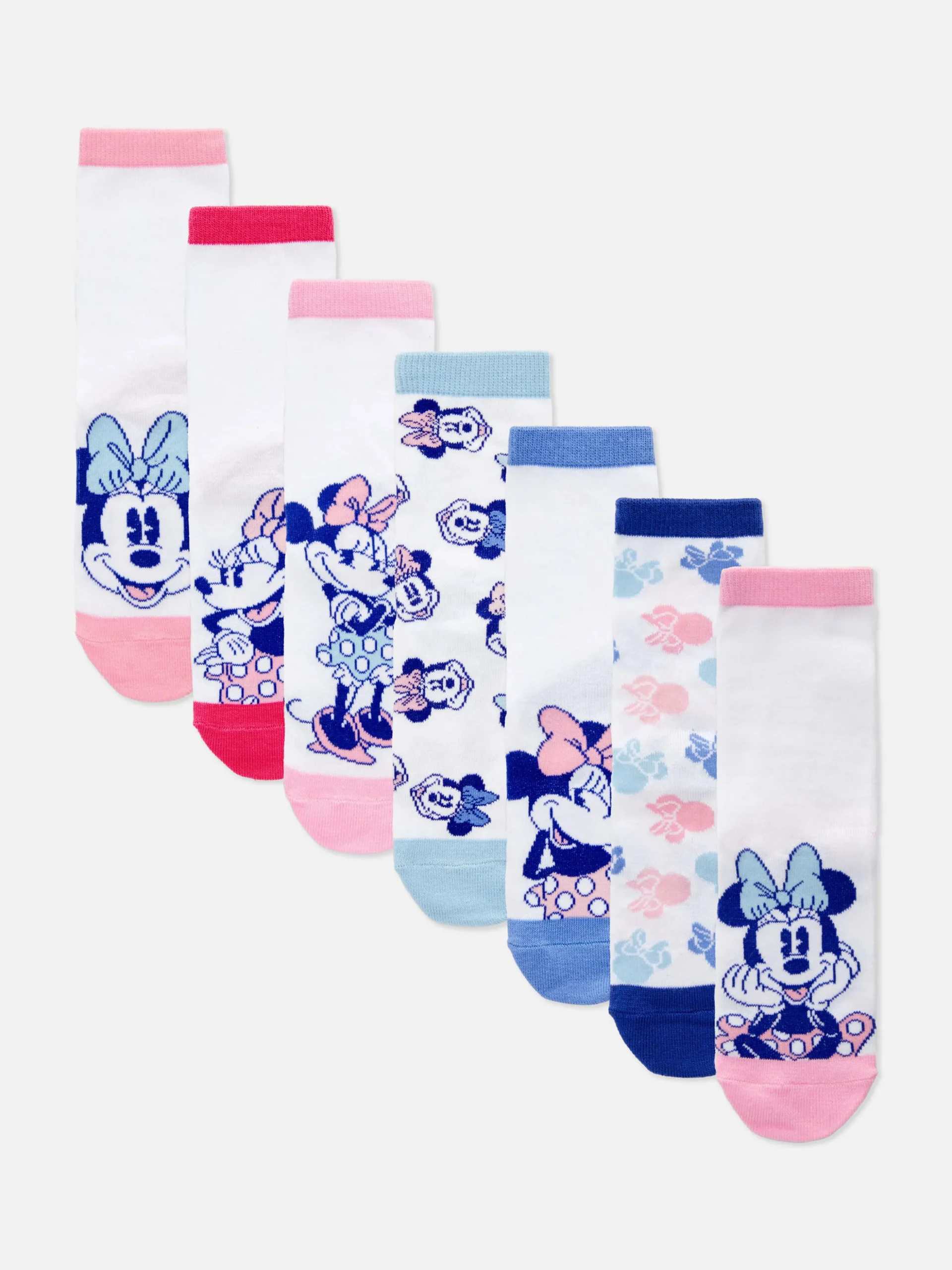 Lots De 7 paires De Socquettes Disney Minnie Mouse