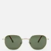 Lunettes De Soleil à Monture Hexagonale En Métal