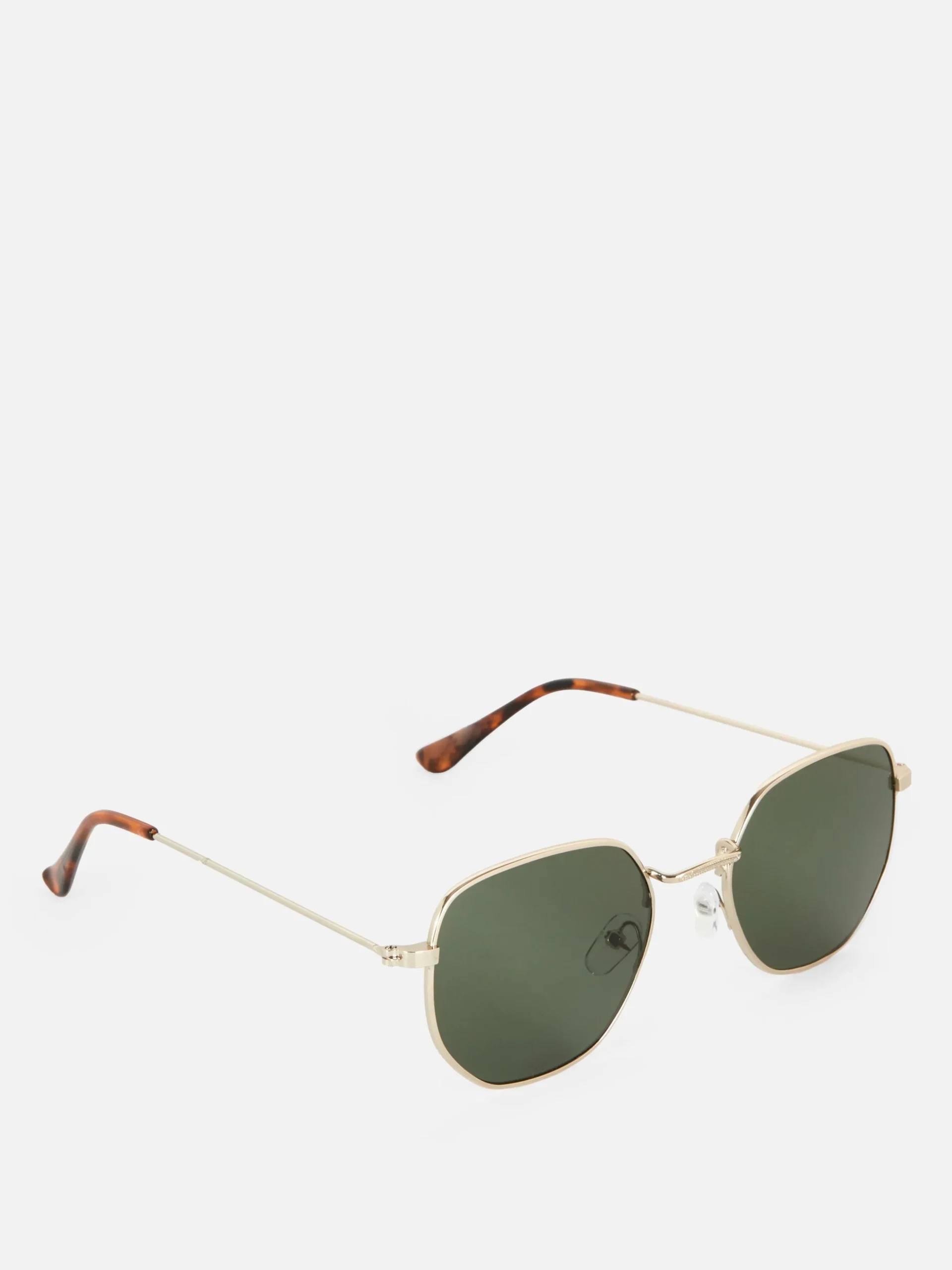 Lunettes De Soleil à Monture Hexagonale En Métal