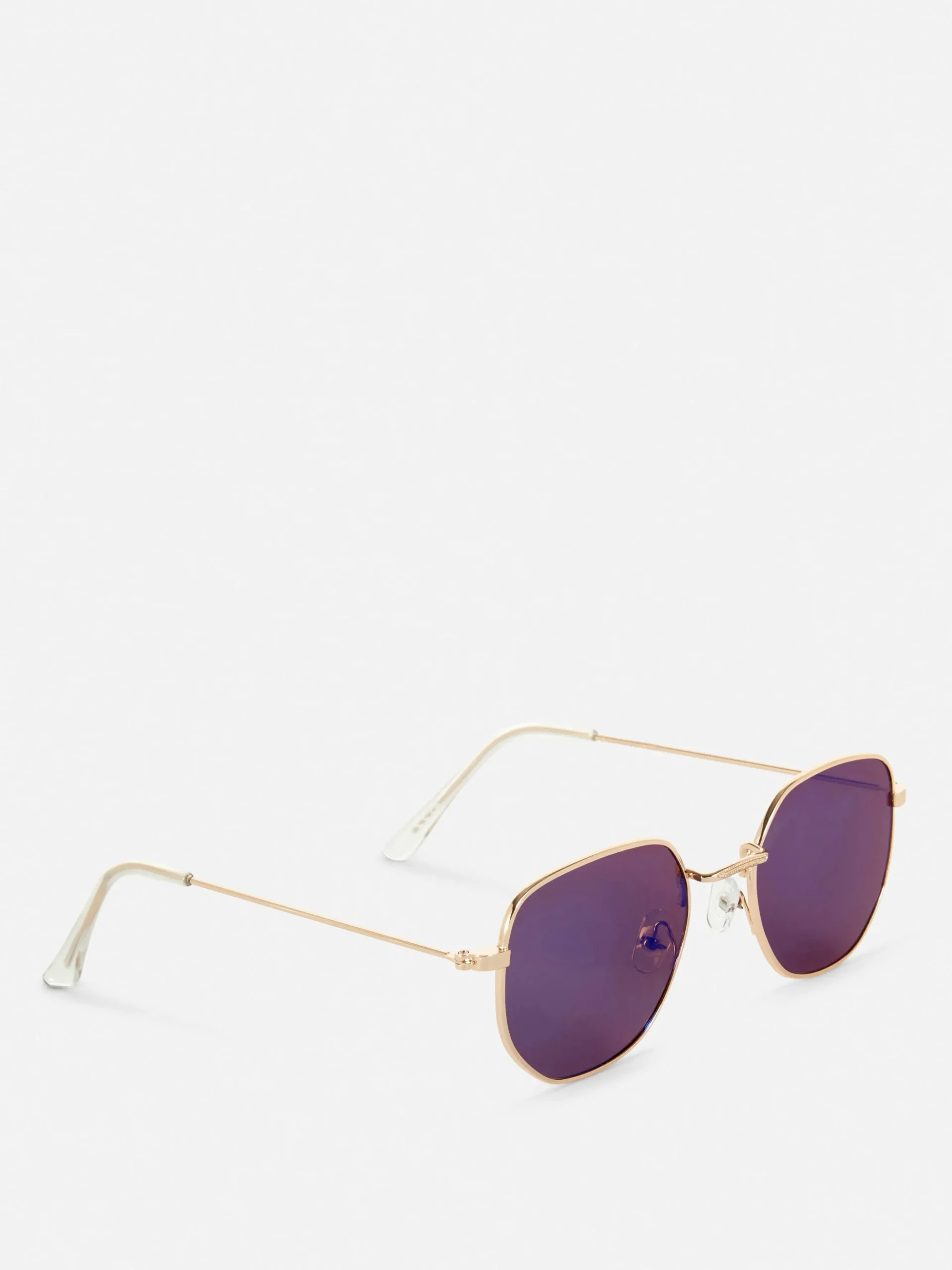 Lunettes De Soleil à Monture Hexagonale En Métal