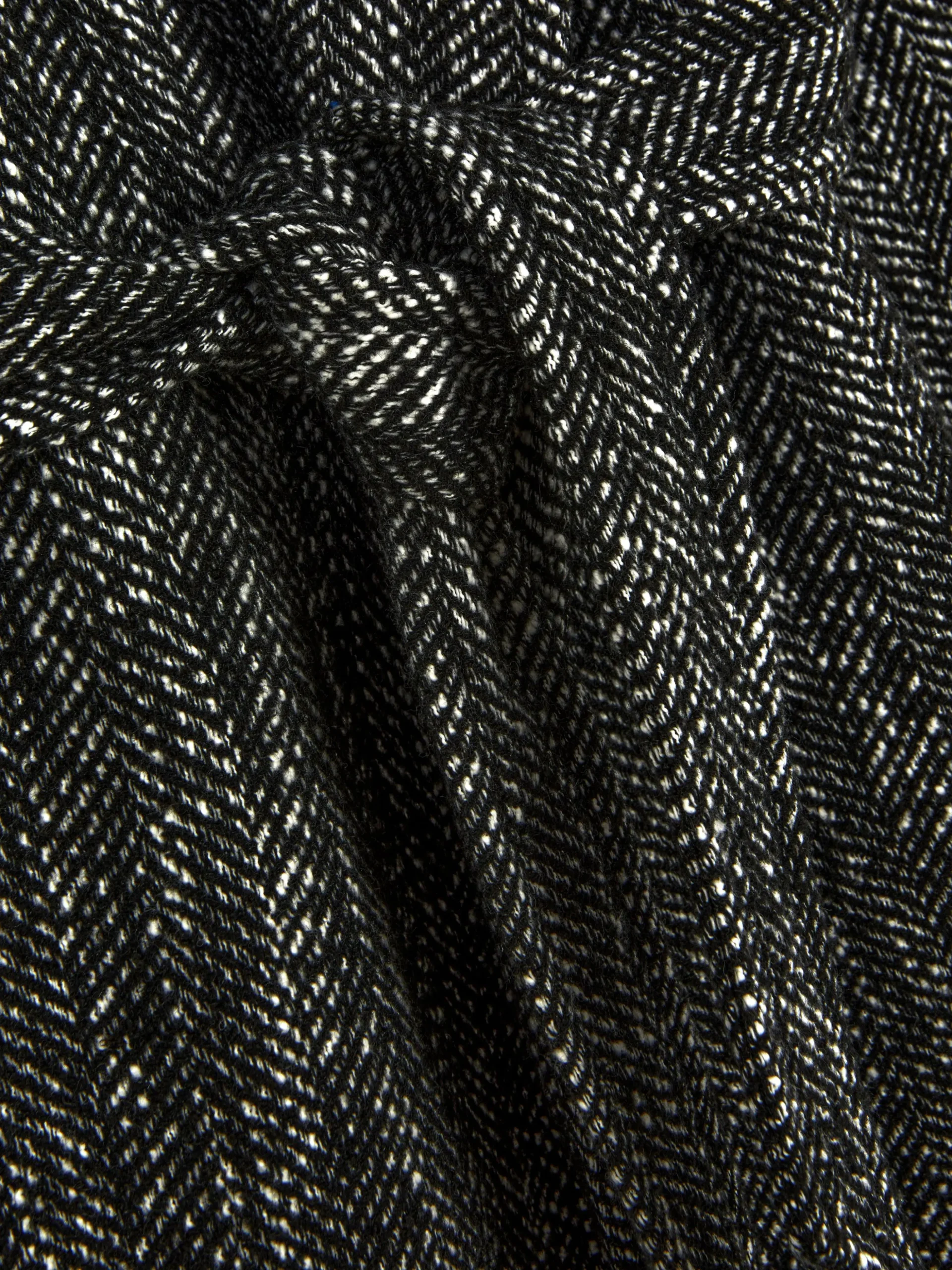 Manteau à Chevrons Avec Ceinture