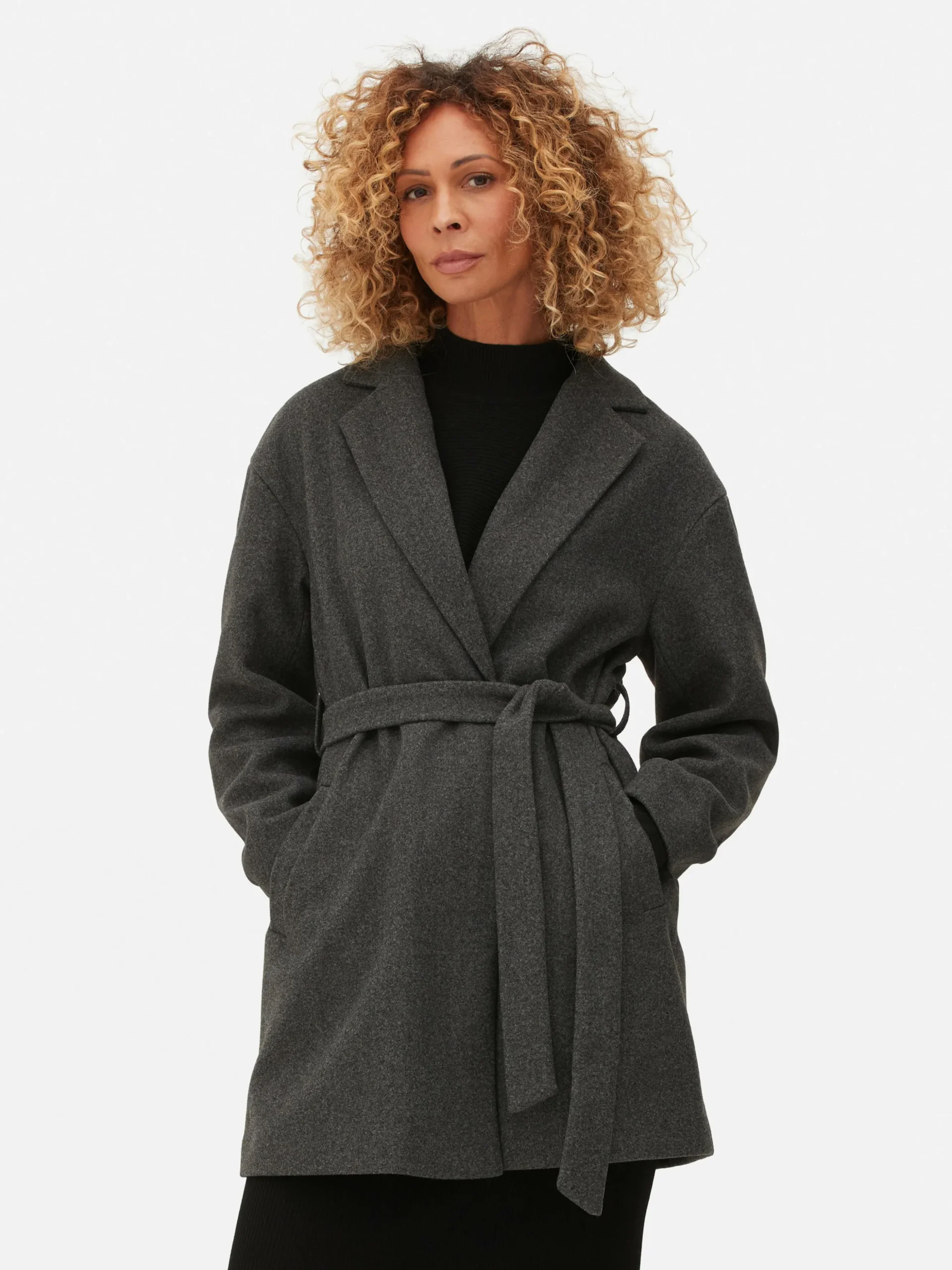 Manteau Cache-cœur à Ceinture