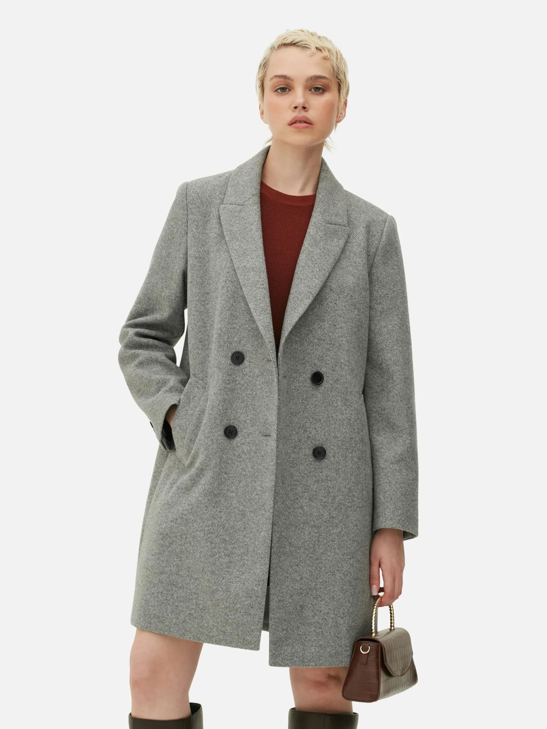 Manteau Croisé En Sergé