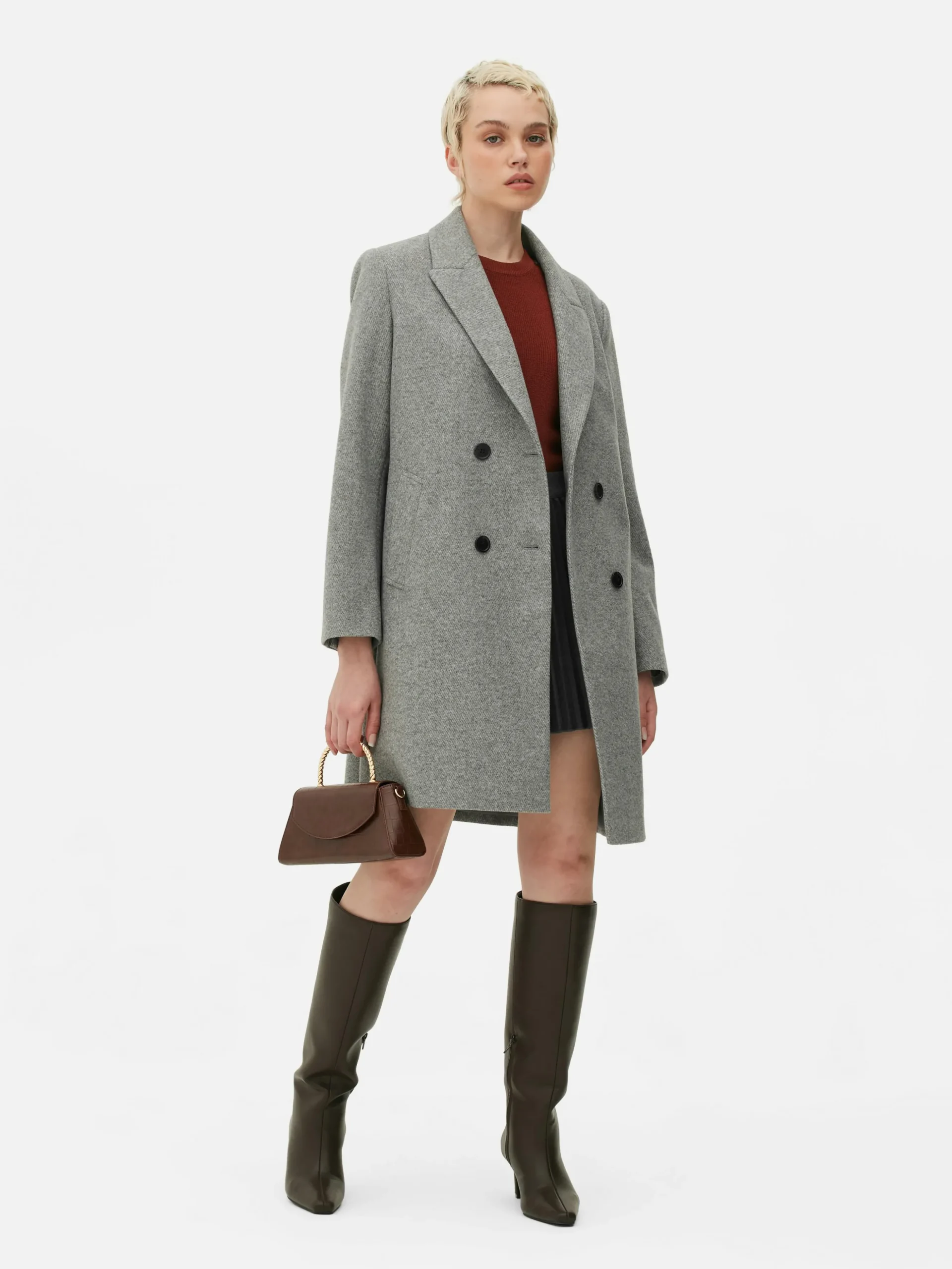 Manteau Croisé En Sergé