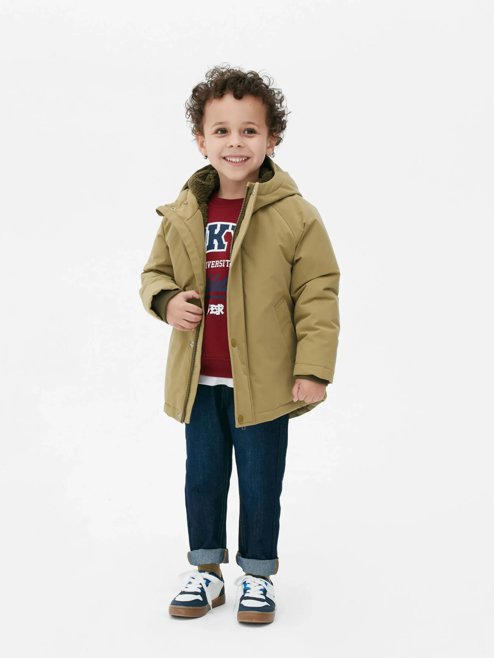 Manteau Doublé Et Duveteux à Boutons