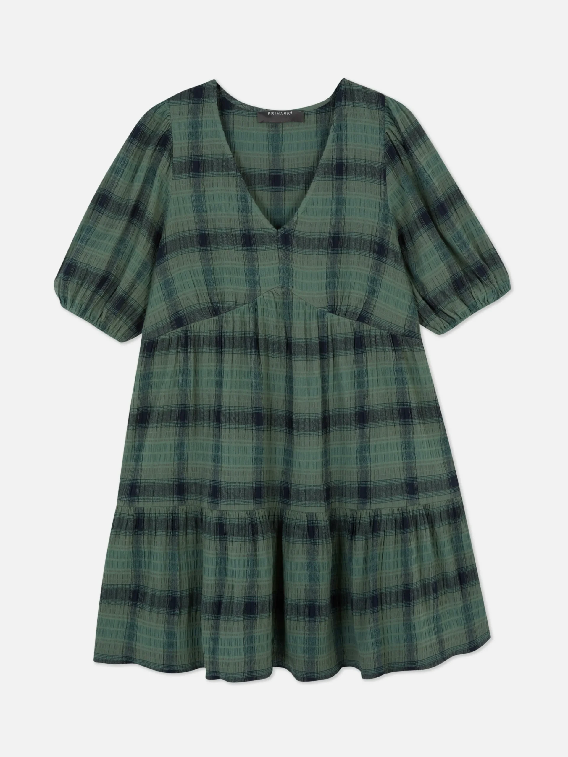 Mini Robe Cintrée à Carreaux