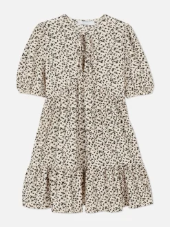 Mini Robe Froncée à Smock