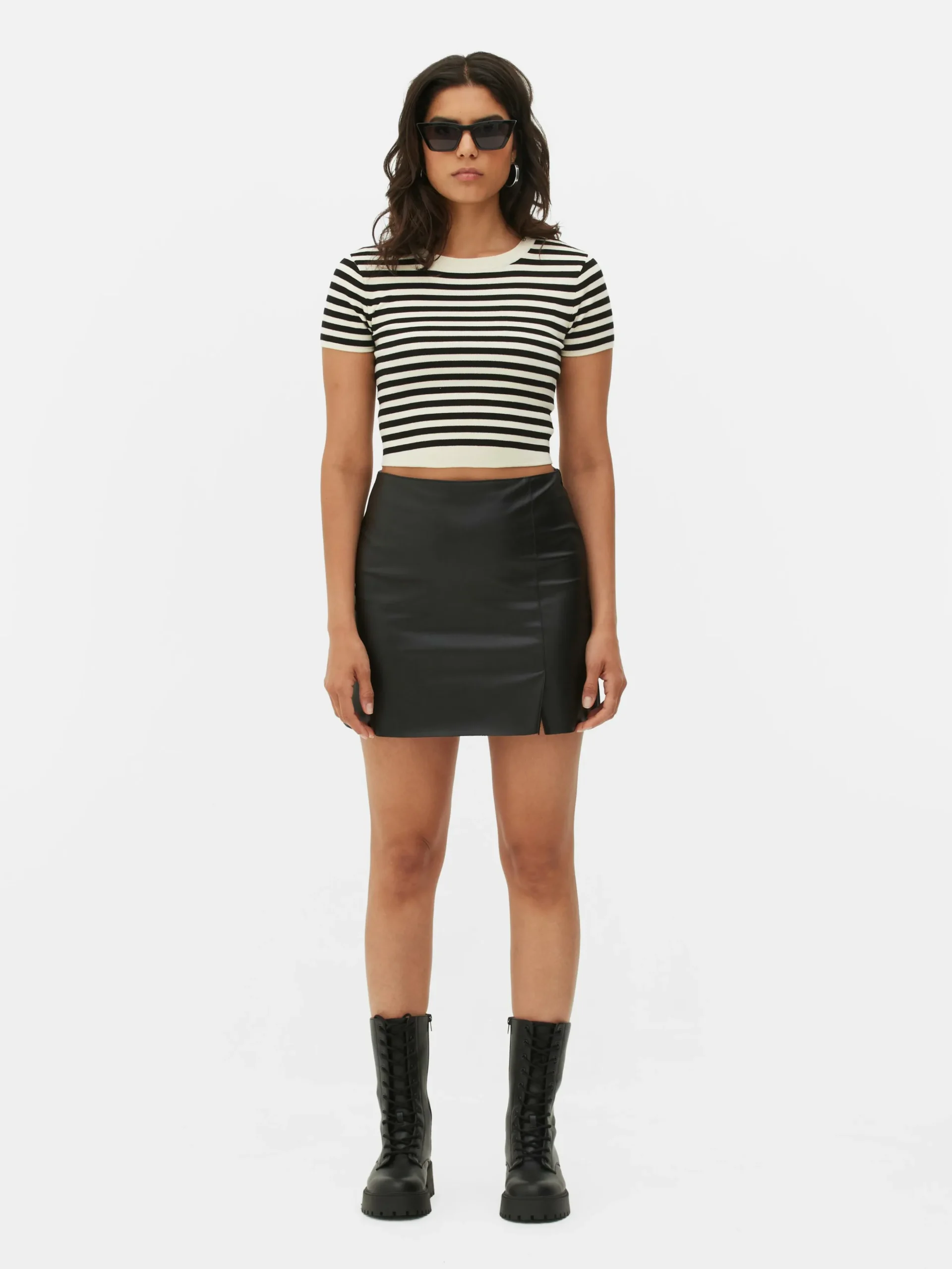 Mini-jupe En Simili Cuir