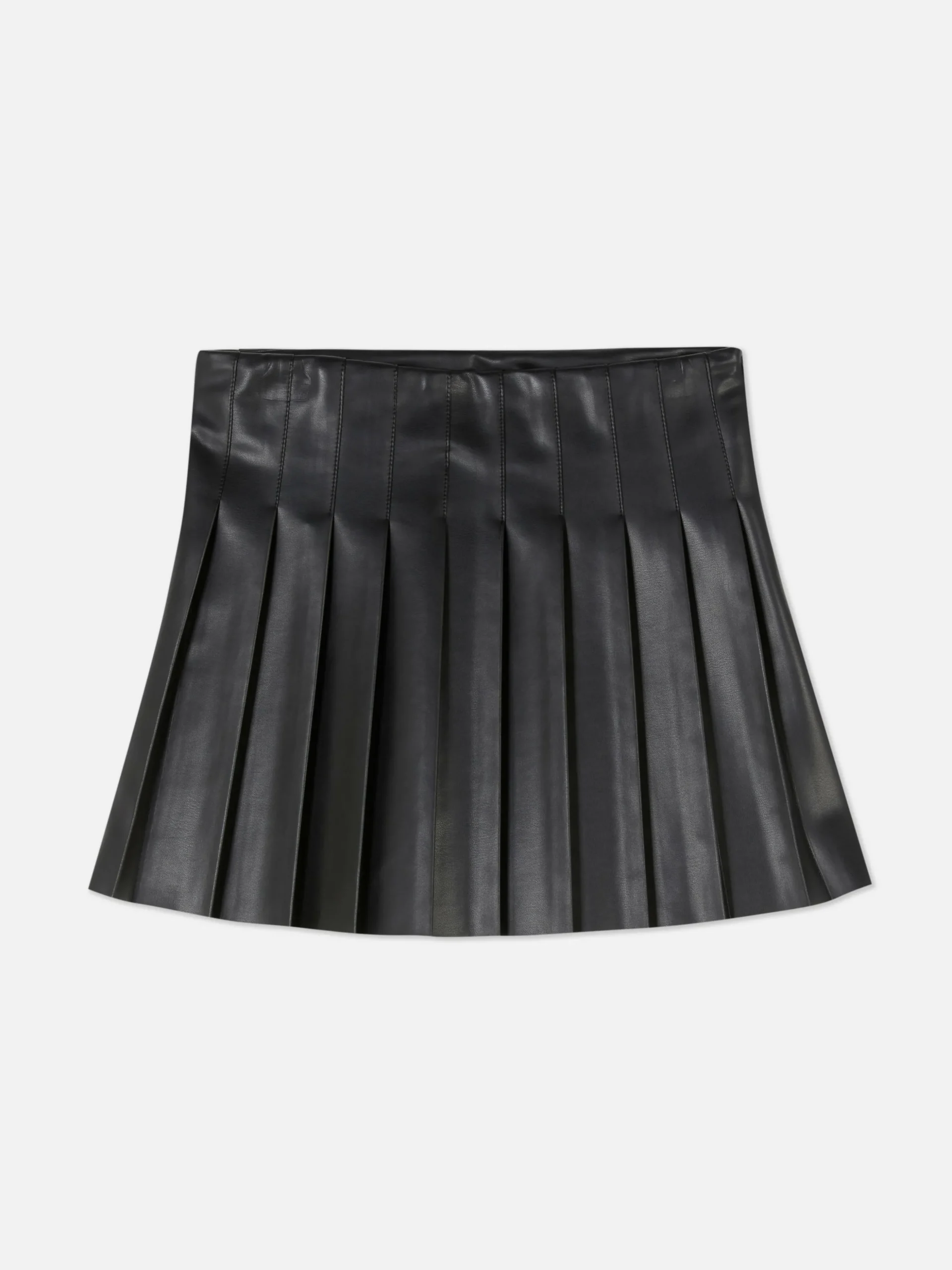 Mini-jupe Plissée En Simili Cuir