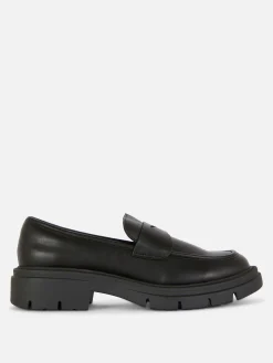 Mocassins En Simili Cuir à Semelle épaisse