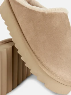 Mules Doublées En Fausse Fourrure