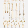 9 paires De Boucles D'oreilles à Fausses Perles