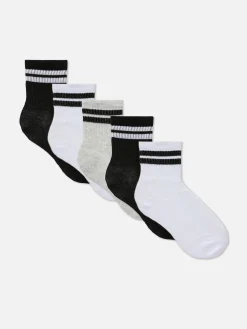 5 Paires De Socquettes De Sport à Rayures