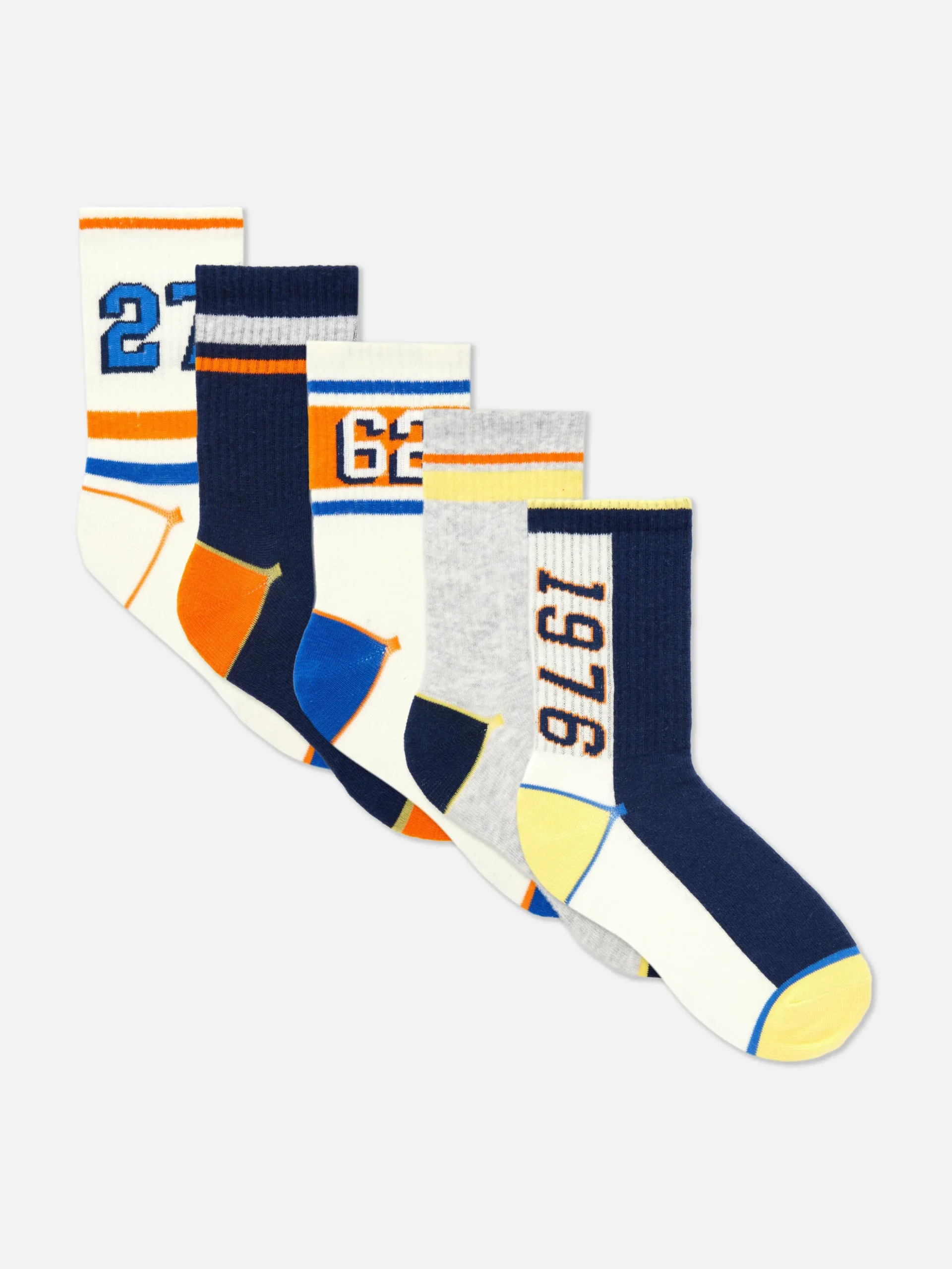 5 Paires De Socquettes Style Universitaire
