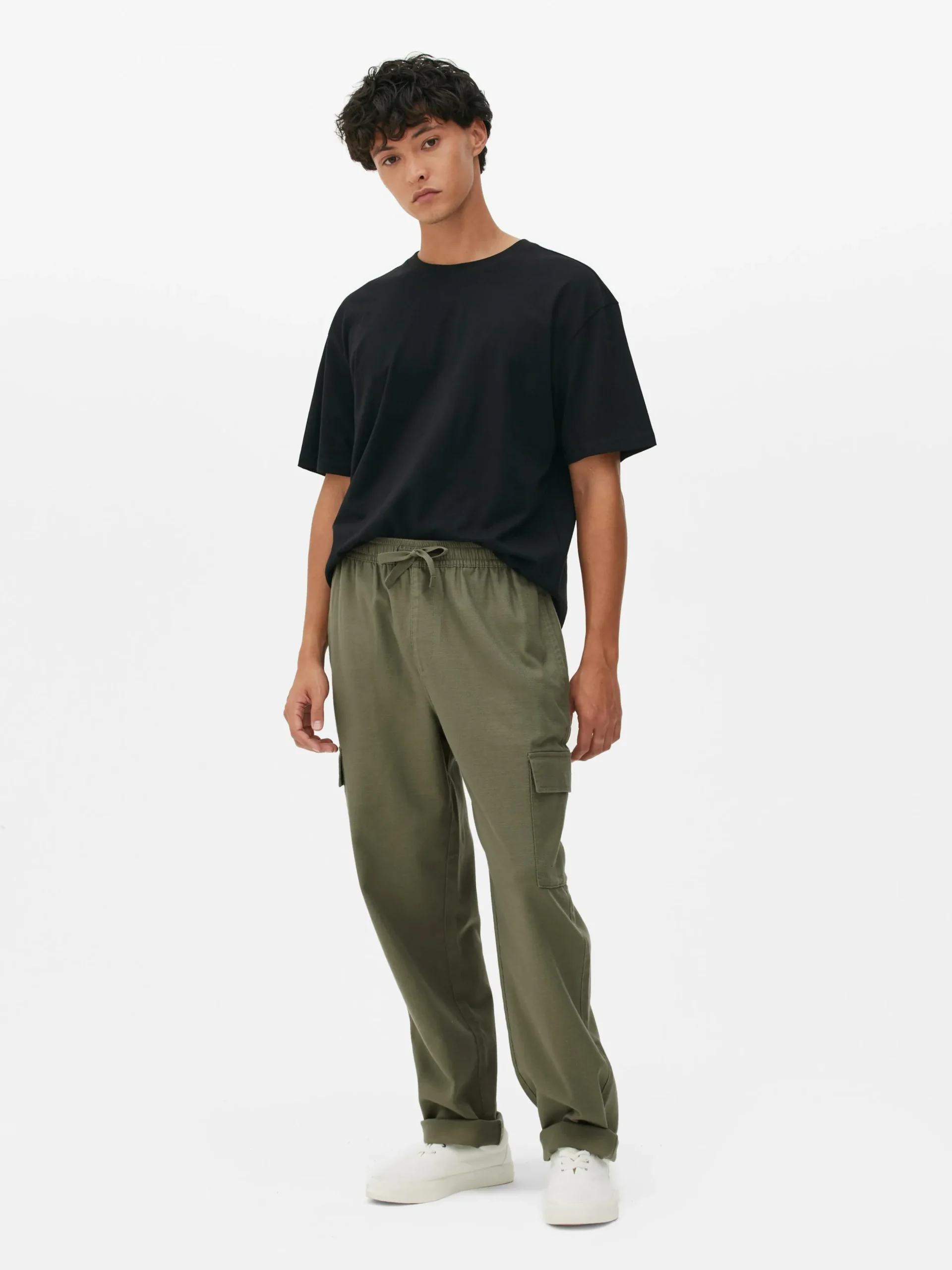 Pantalon Cargo à Cordon De Serrage à La Taille