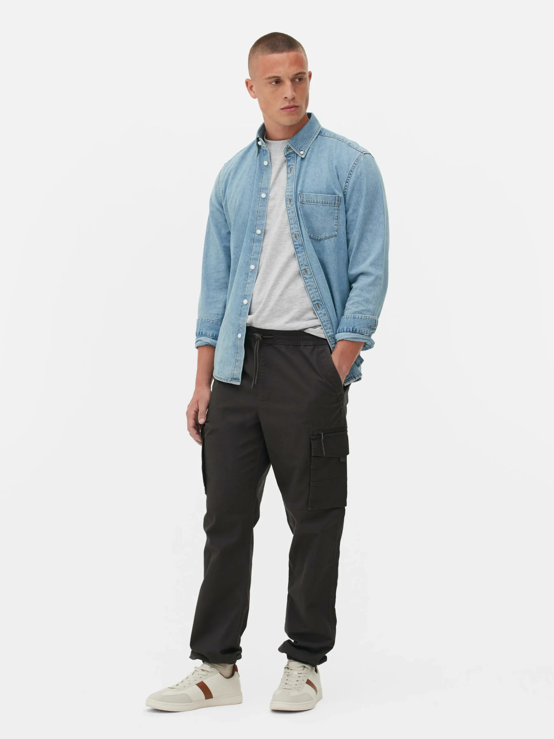 Pantalon Cargo Décontracté Resserré Aux Chevilles