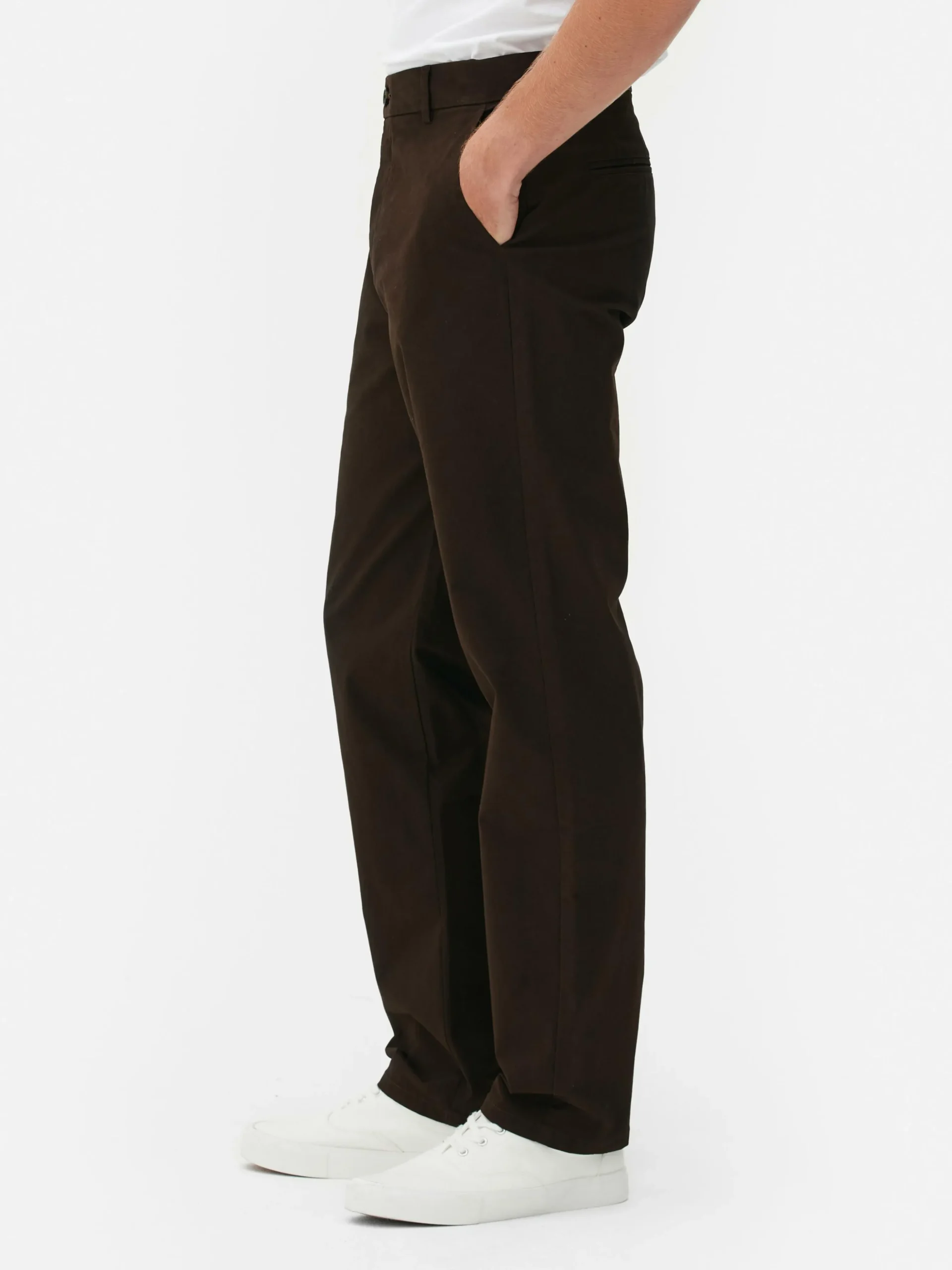 Pantalon Chino Stretch Coupe Droite