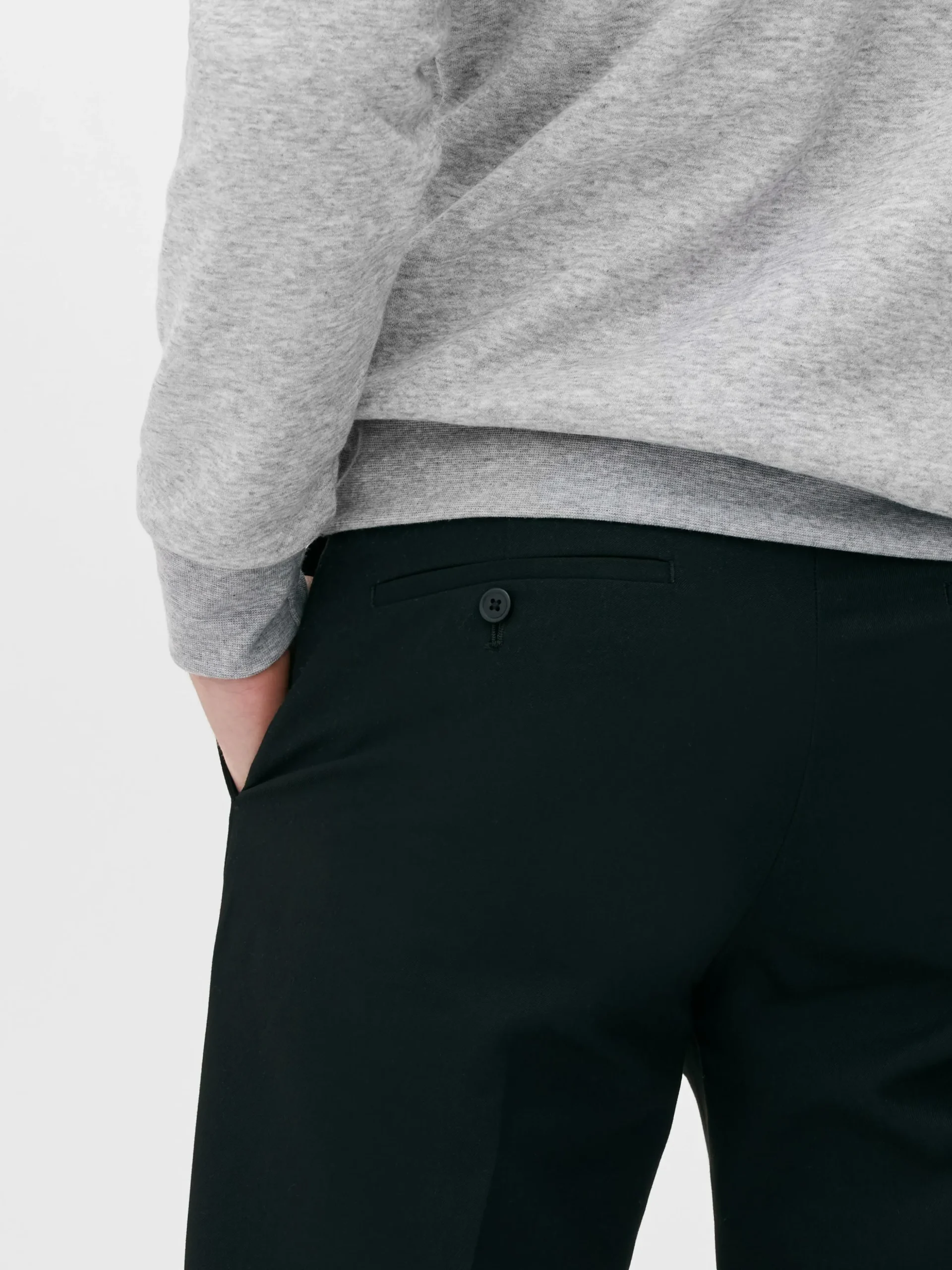 Pantalon En Sergé Coupe Droite