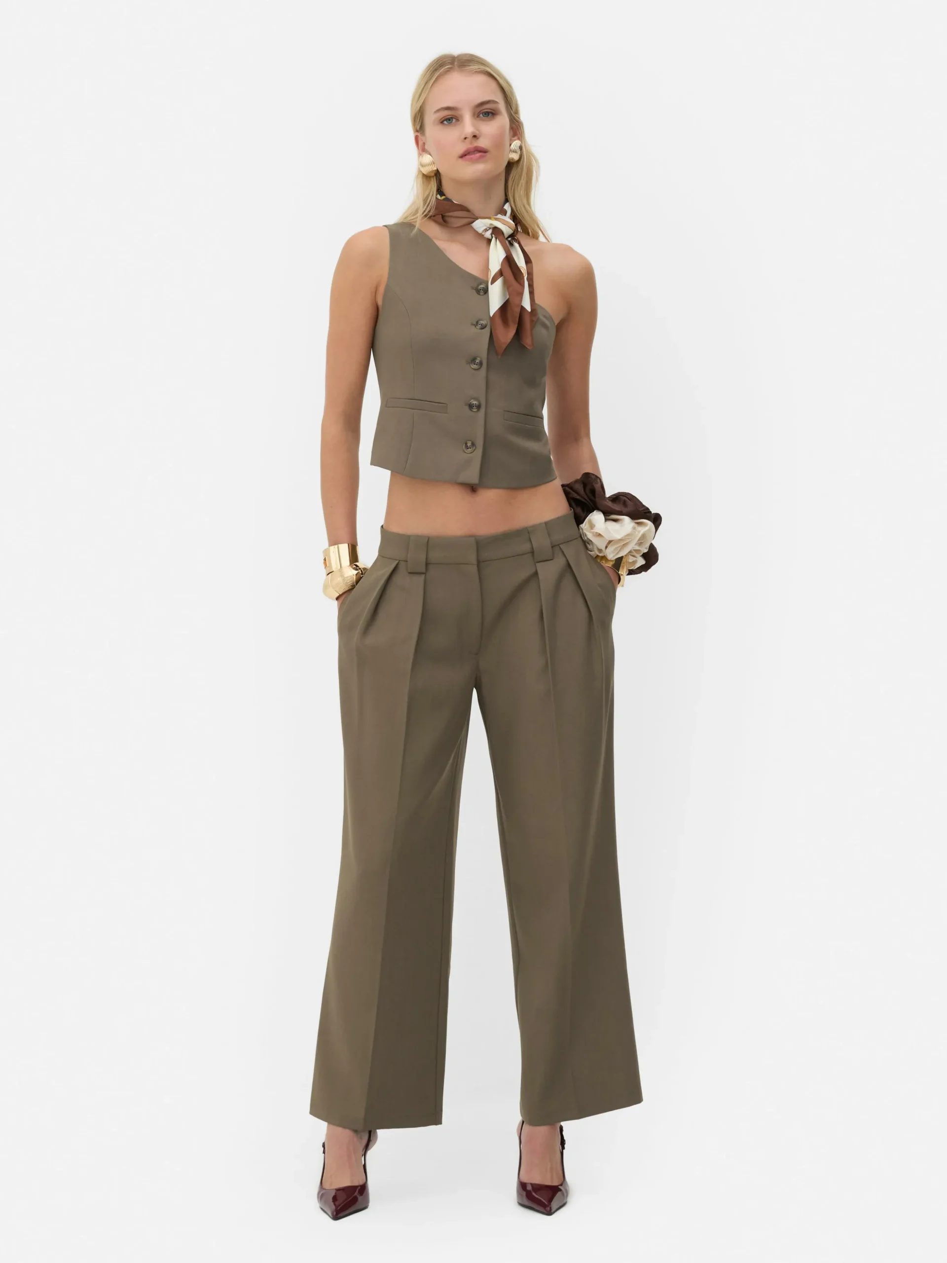 Pantalon Large Plissé Rita Ora
