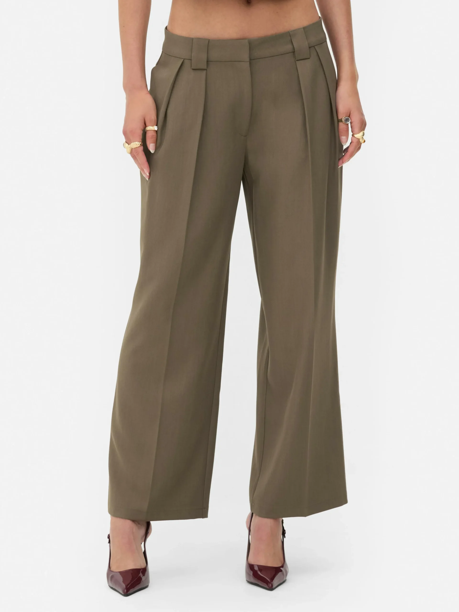 Pantalon Large Plissé Rita Ora