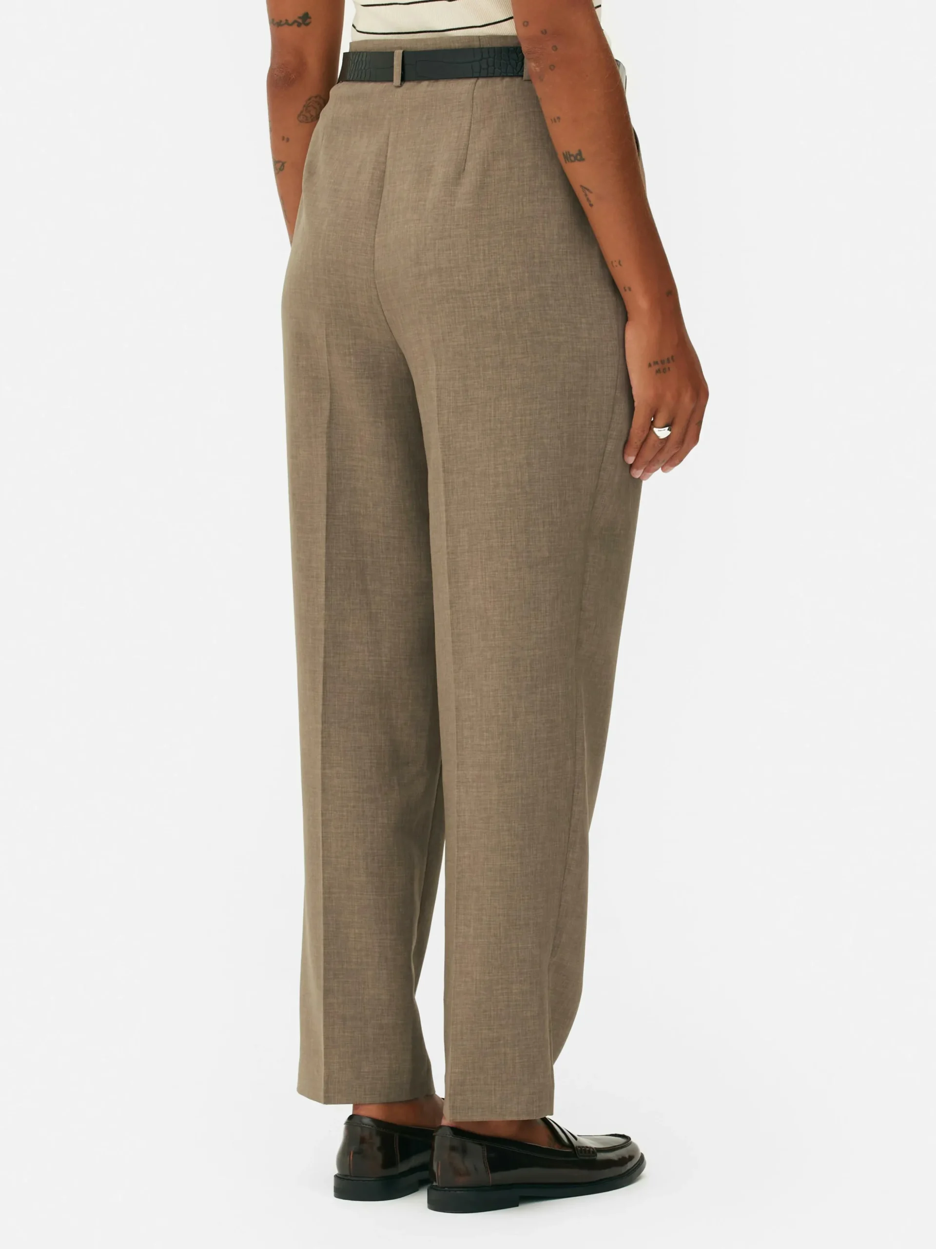 Pantalon Plissé à Ceinture