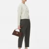 Pantalon Taille Haute à Surpiqûres