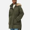 Parka à Capuche En Fausse Fourrure