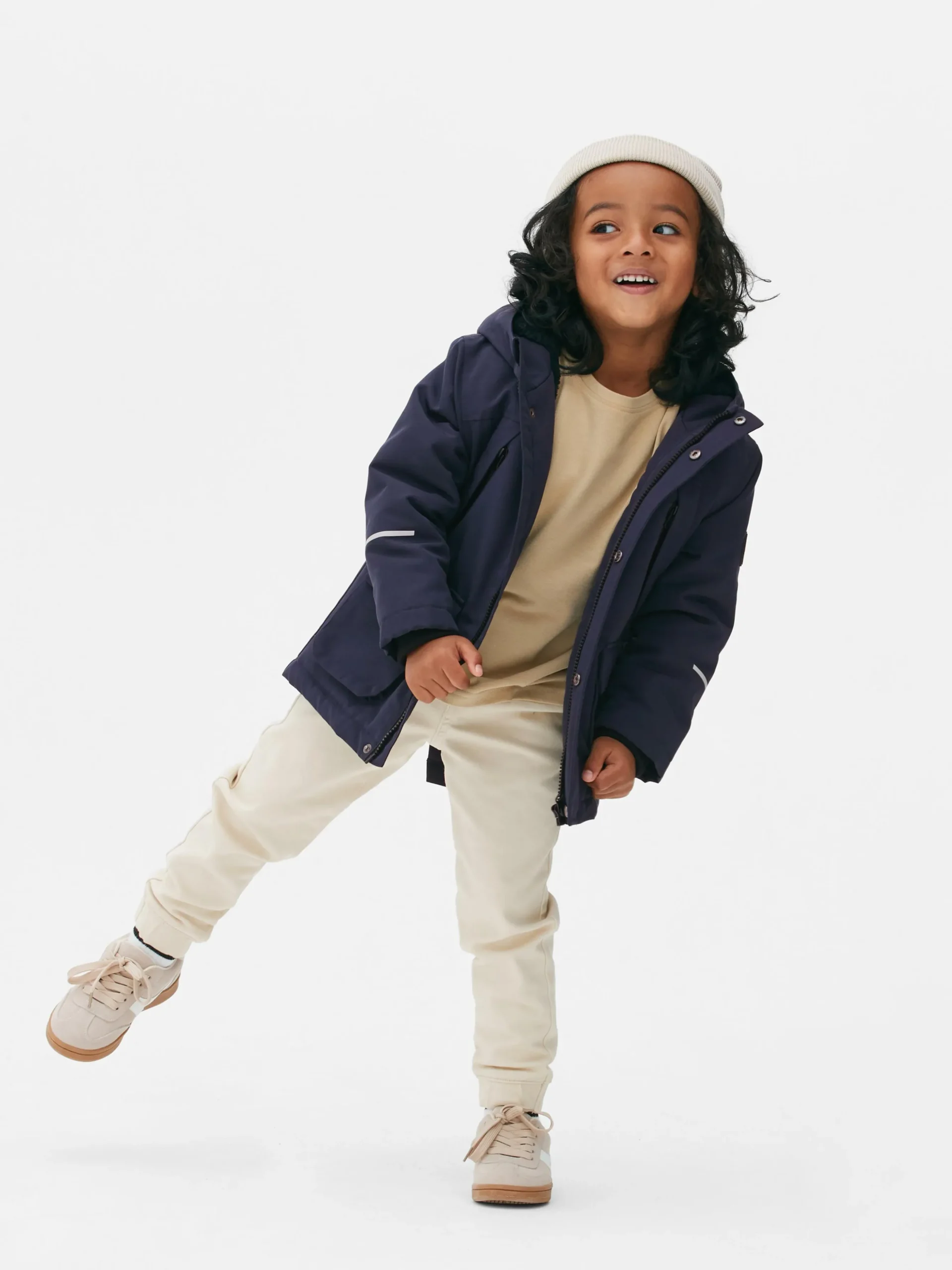 Parka à Capuche Et Quatre Poches