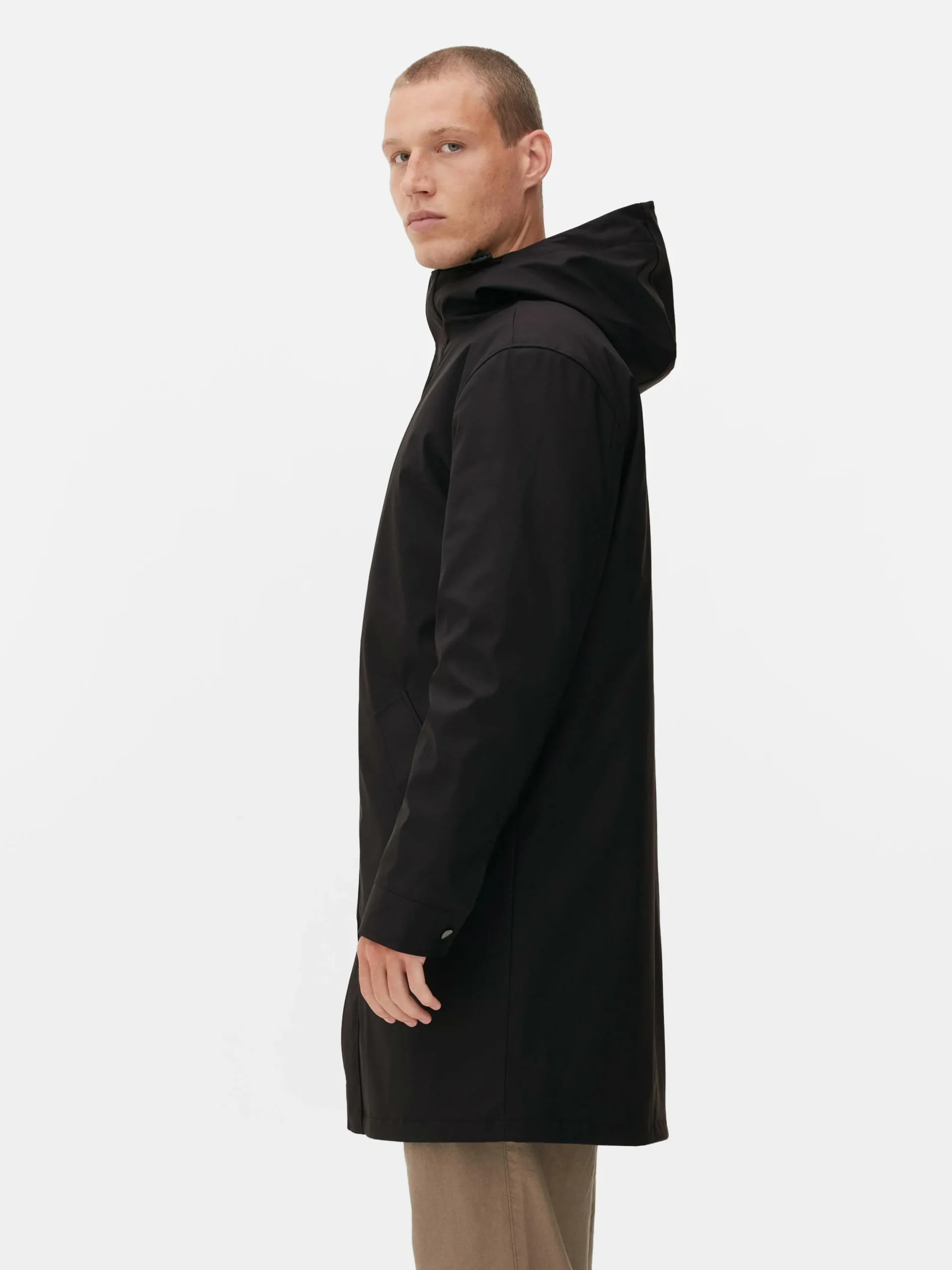 Parka Caoutchoutée à Capuche