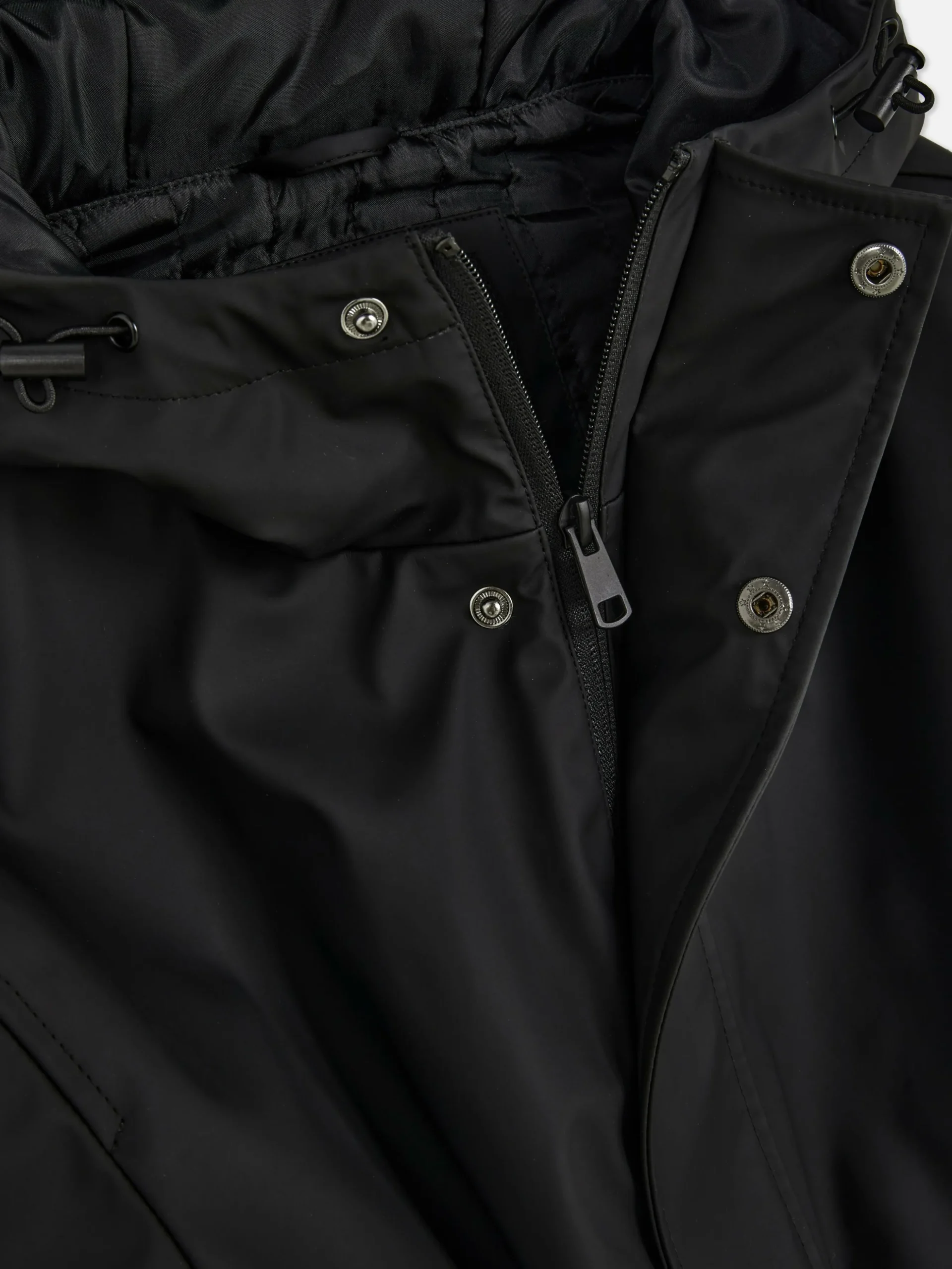 Parka Caoutchoutée à Capuche